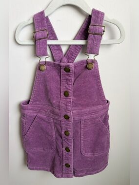 Jamie Kay Kids Purple Corduroy Overall Dress